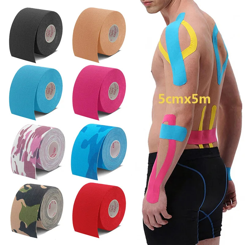 1/6 قطعة ملصقات شريط علم الحرك - مراجعة Kinesiology Tape Sports وسعره