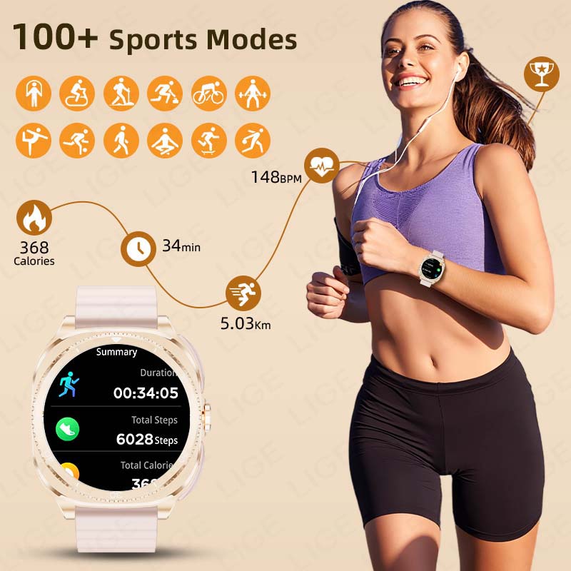 ساعة ذكية LIGE 2 في 1 مع سماعا - مراجعة Health Wellness Trends 2026 وسعره