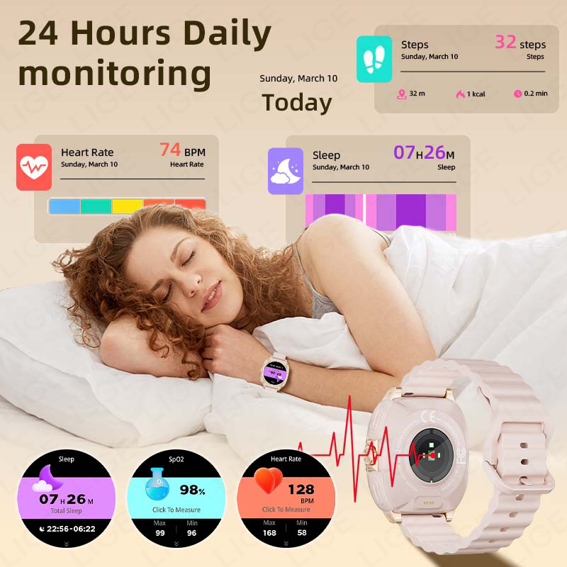 ساعة ذكية LIGE 2 في 1 مع سماعا - مراجعة Health Wellness Trends 2026 وسعره