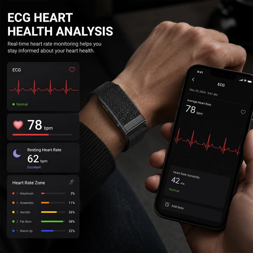 ساعة ذكية جديدة بدون شاشة لعام - مراجعة Health Wellness App وسعره